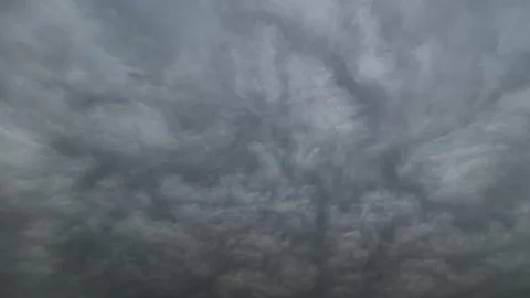 The stream of grey puffy clouds in the sky. time lapse Stock Footage 131460648