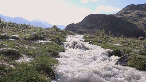 Stream in the highland of ladakh Видео 121961834