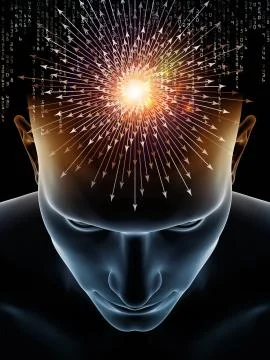 Stream of Human Mind Stock Illustration