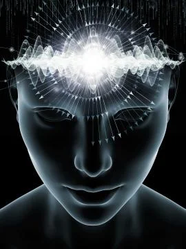 Stream of Human Mind 스톡 일러스트