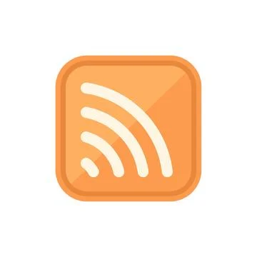 Stream icon flat vector. Computer interface 스톡 일러스트