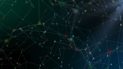 A stream of icons. Seamless loop.Internet of things, background from the Stock Footage 97309558