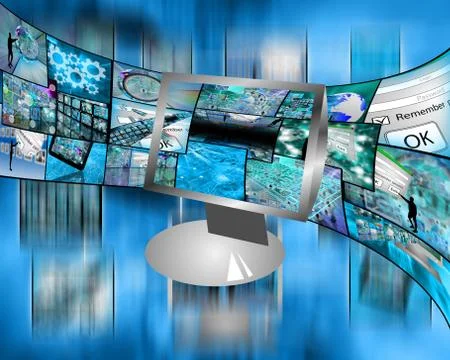 Stream of images イラスト素材