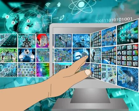 Stream information Illustrazione stock