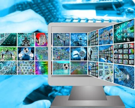 Stream information Illustrazione stock