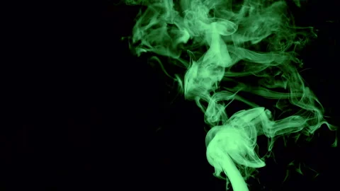 Stream of light green smoke or gas slow motion up Stock Footage 104279106