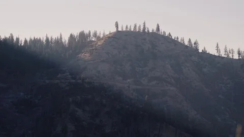 Stream of light over arid hillside in Eastern Washington Stock Footage 99804075
