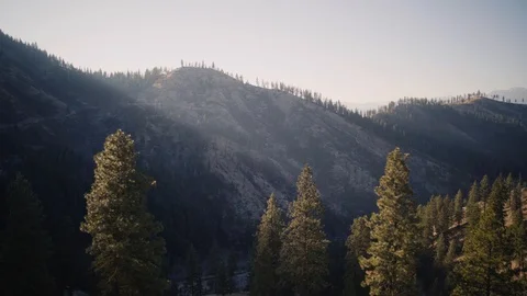 Stream of light over arid hillside in Eastern Washington Stock Footage 99804195