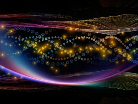 Stream of Light Wave Stock Illustration