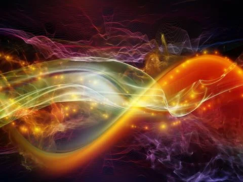Stream of Light Wave Stock Illustration