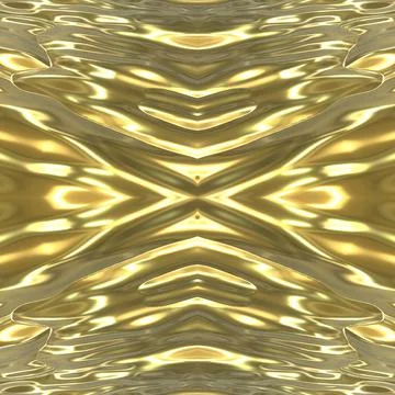 A stream of liquid gold. Seamless mirror background.  Stock Illustration