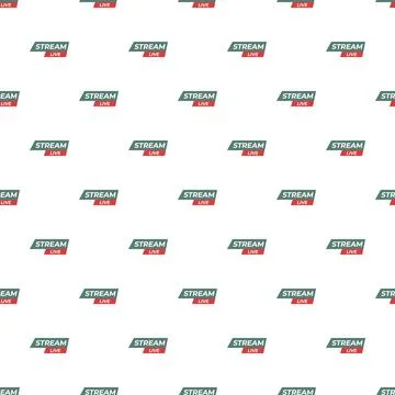 Stream live broadcasting symbol pattern background Stock Illustration
