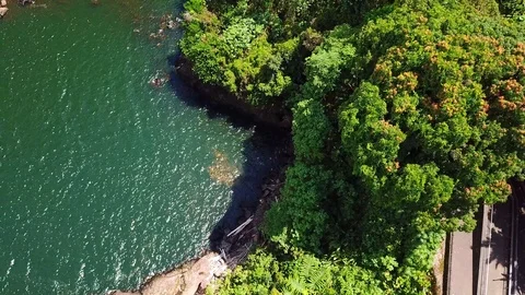 Stream Look Out - Rainbow Falls fly over UP Video stock 89851435