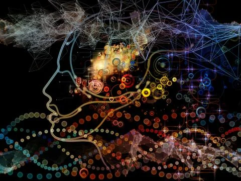 Stream of Machine Consciousness Stock Illustration