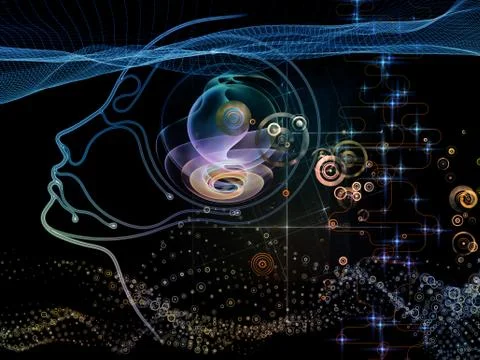 Stream of Machine Consciousness Illustrazione stock