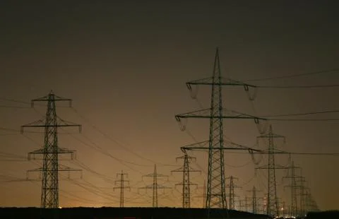 Stream mast at night Stock Photos