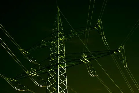 Stream mast at night Stock Photos