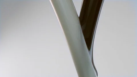  Stream of milk and chocolate meet Video stock 81806341