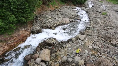 Stream in mountain area Stock Footage 52911643