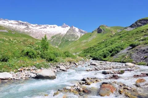 Stream in mountain Stock Photos