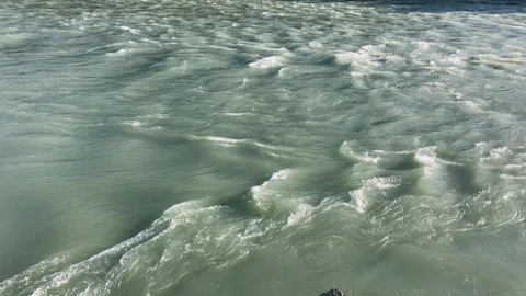 A stream of a mountain river Stock Footage 92737336