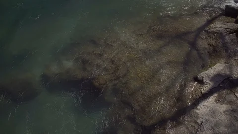 Stream of the mountain river top view Stock Footage 104834102