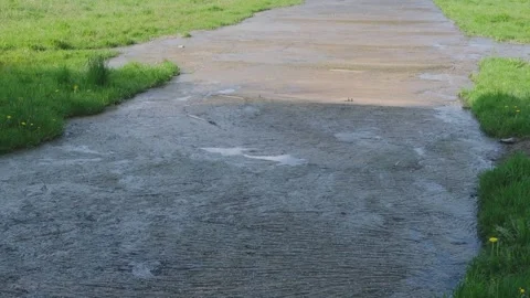 Stream with mud, environmental pollution concept Stock Footage 262363711