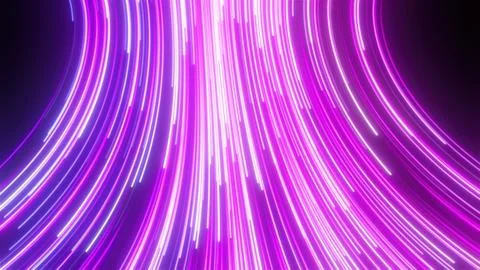 Stream neon lines Stock Illustration