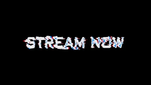 Stream Now Text Glitch Effect Vídeos de archivo 334091725