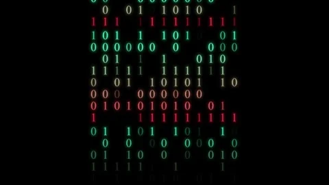 Stream of numbers, binary code, abstract background Stock Footage 276384628
