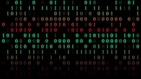 Stream of numbers, binary code, abstract background Stock Footage 277582158
