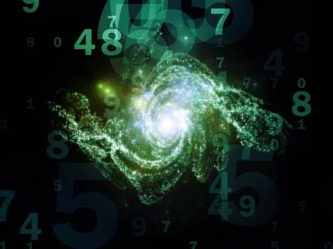 Stream of Numbers Illustrazione stock