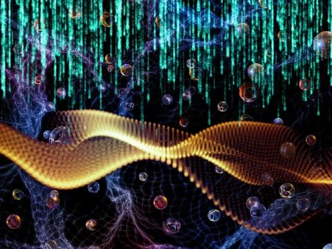 Stream of Numbers 스톡 일러스트