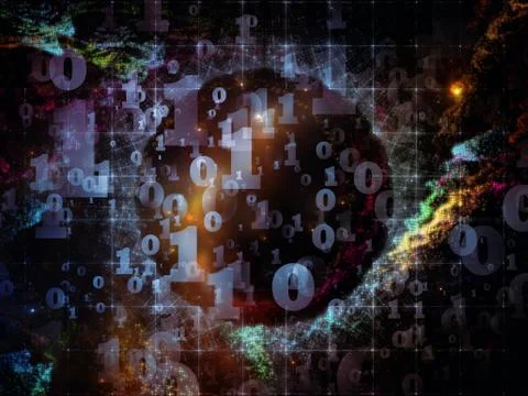 Stream of Numbers Stock Illustration