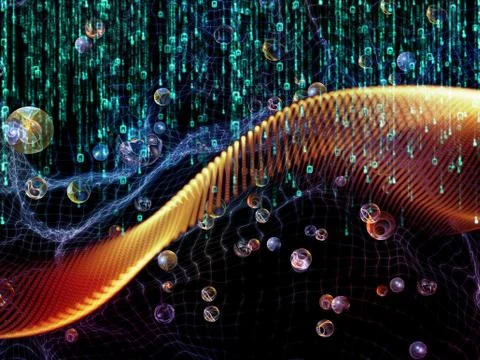 Stream of Numbers Illustrazione stock