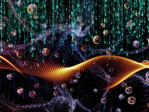 Stream of Numbers 库存插图