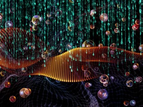 Stream of Numbers Illustrazione stock