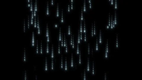 Stream of numbers, ones and zeros, binary code, abstract background Video stock 276384799