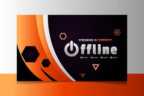 Stream is offline e-sport gaming banner concept Stock Illustration