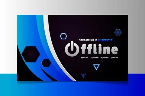 Stream is offline e-sport gaming banner vector Stock Illustration
