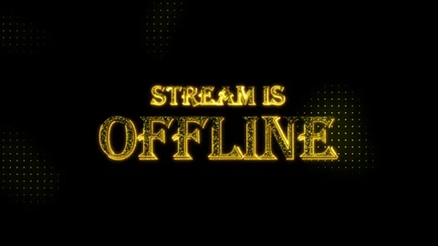 Stream is offline text with particles luxury animation, gold text animation Stock Footage 297250698