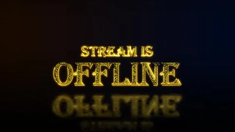 Stream is offline text with particles luxury animation, gold text animation Vídeos de archivo 297250779