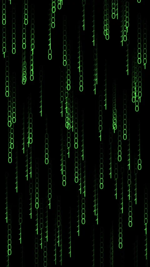 Stream of ones and zeros, binary code Stock Footage 291684288