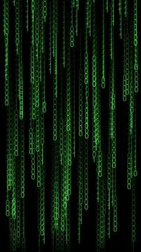 Stream of ones and zeros, binary code, abstract background Stockillustratie