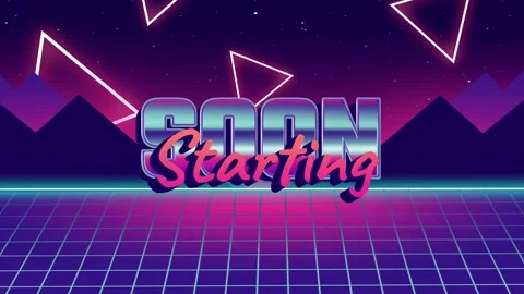 Stream opening, starting soon vaporwave background animation Stock Footage 284586599