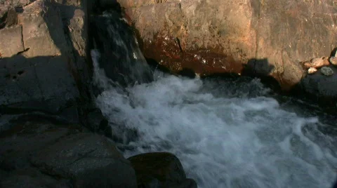 Stream over rocks Stock Footage 156336