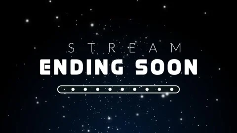 Stream overlay ending soon with particle looping Video stock 309610664