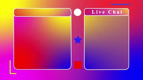 Stream overlay live streaming rainbow background Stock Footage 182873703