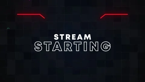 Stream overlay starting neon light geometrical shapes background animation Stock Footage 164621413