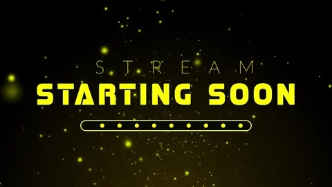 Stream overlay starting soon with particle looping Stock Footage 309610665